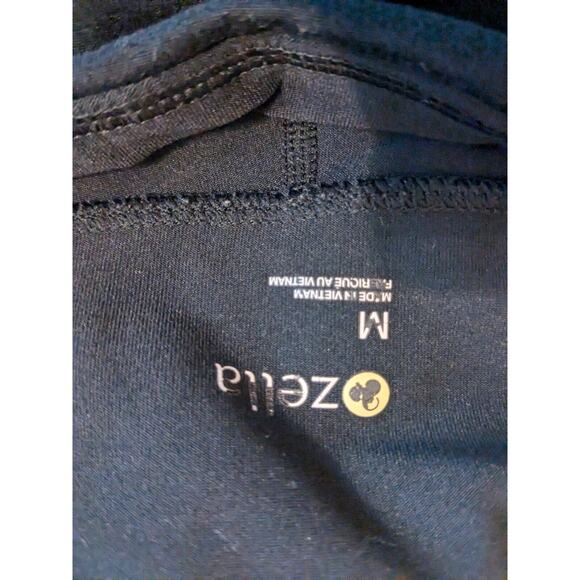 Zella Leggings Size Medium Black Womens Cropped Capri Mesh Pants Athletic - Picture 4 of 9